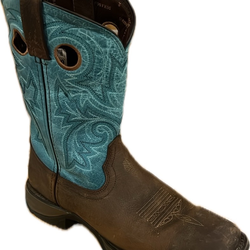 Durango Leather & Turquoise Lady Rebel Cowboy Boots Sz 11